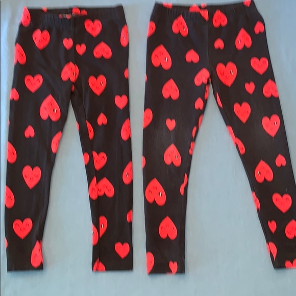 Carter's Other - 4/5 & 6/6x Girl heart theme leggings